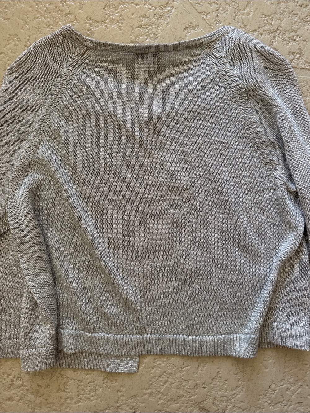 Talbots Beige Open-Front Knit Cardigan - Picture 6 of 6